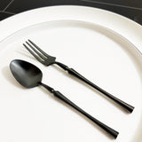 Laurel Dessert Flatware - Matte Black