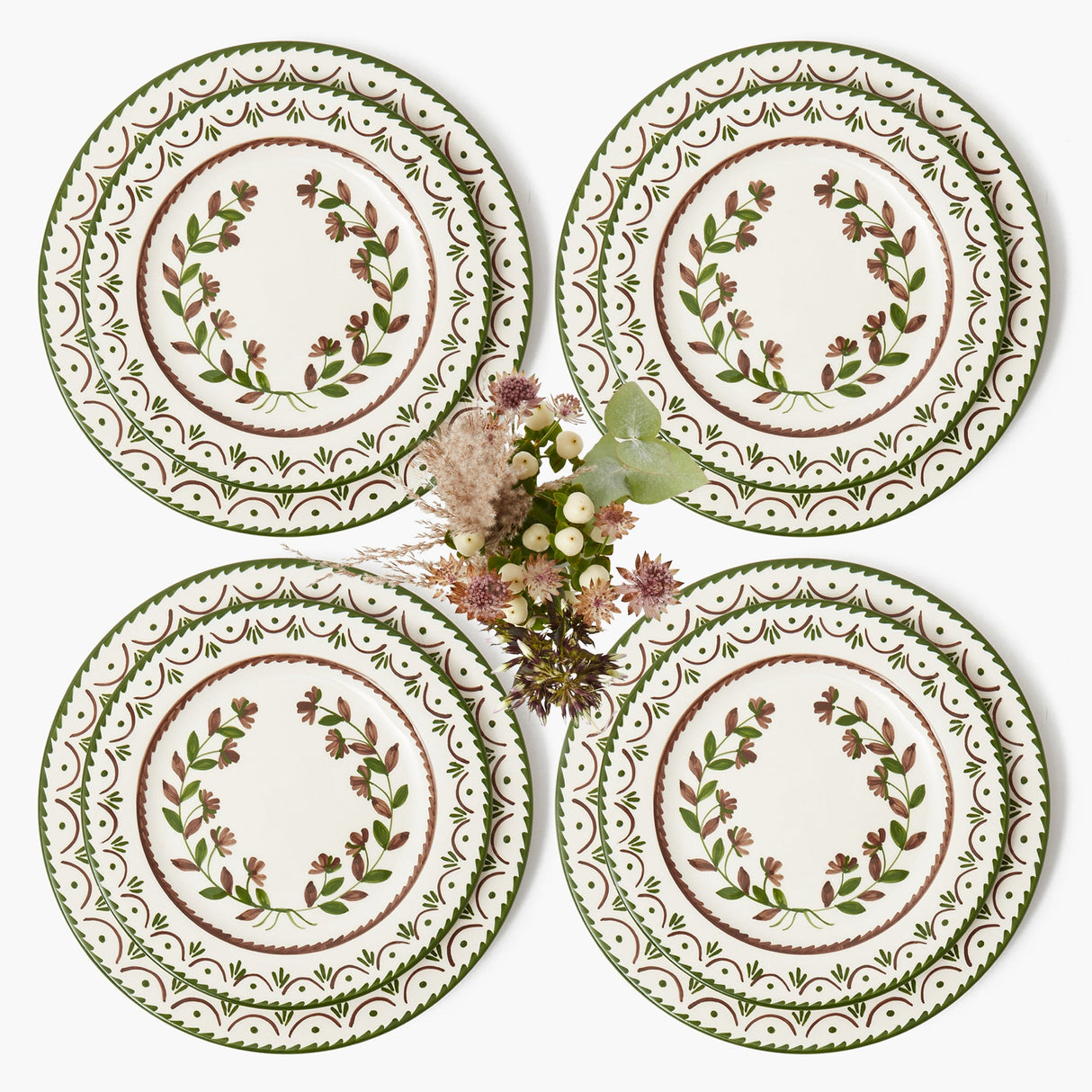 Chocolate Jospehine Dinner & Starter Plates (Set of  8)