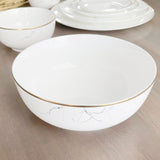 Marble and Gold Rim Serving Bowl