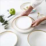 Metallic Rim Dinnerware Set