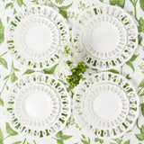 White Lace Dinner & Starter Plates (Set of 8)