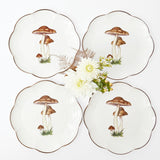 Scalloped Mushroom Dinner Plates (Set of 4)