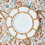 Petal Bamboo Ceramic Dinner Plate (Set of 4)