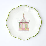 Pink & Green Pagoda Dinner Plate (Set of 4)