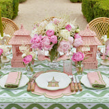 Pink & Green Pagoda Dinner Plate (Set of 4)