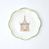 Pink & Green Pagoda Starter Plate (Set of 4)