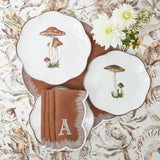 Scalloped Mushroom Dinner & Starter Plates (Set of 8)