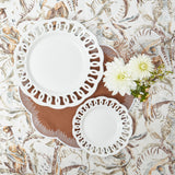 White Lace Dinner Plates (Set of 4)