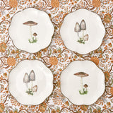 Scalloped Mushroom Starter Plates (Set of 4)