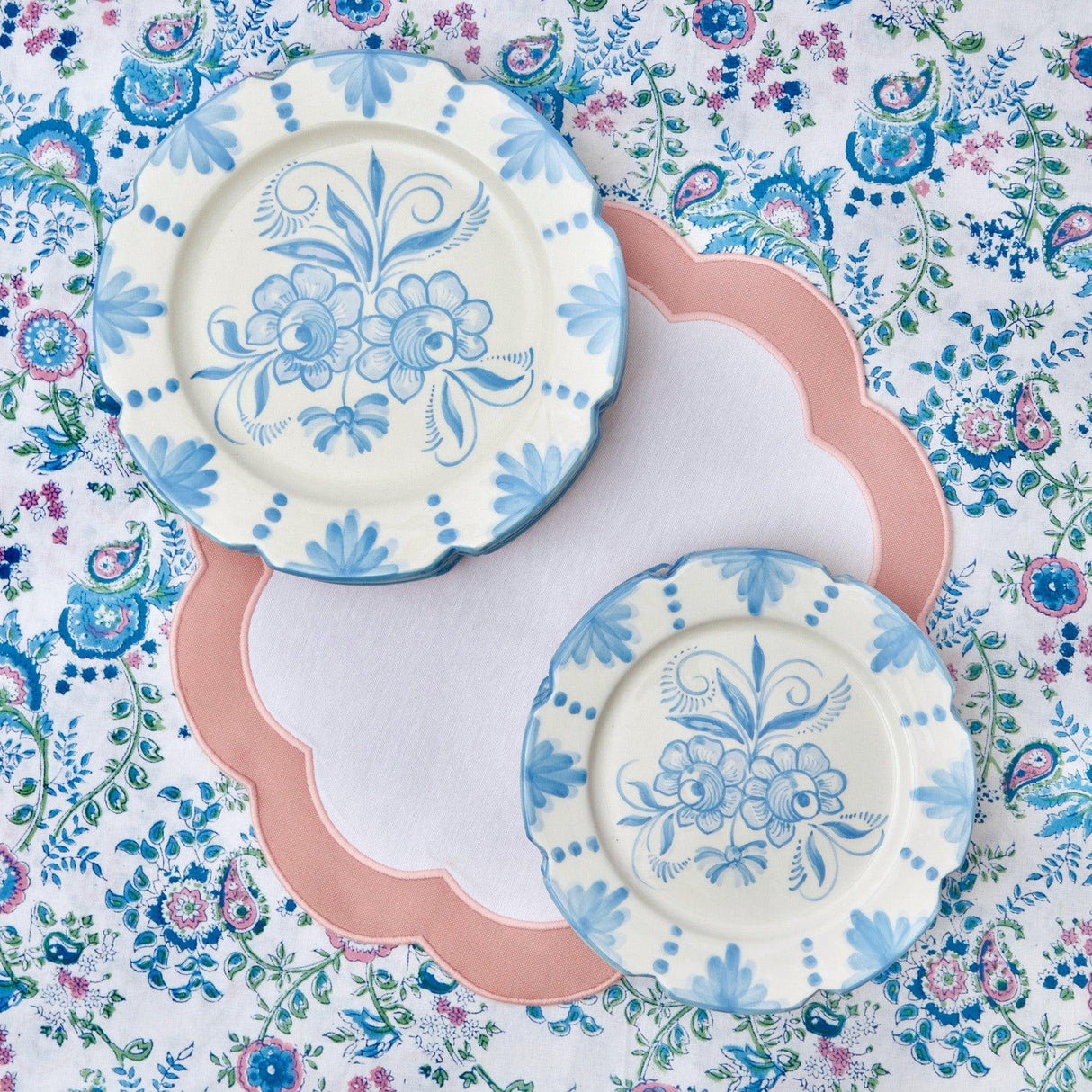 Seville Blue Gardênia Starter Plate (set of 4)