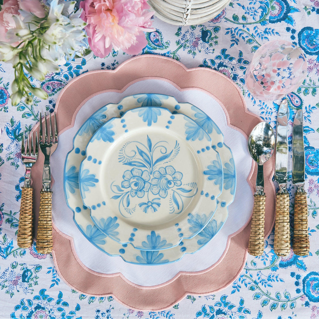 Seville Blue Gardênia Starter Plate (set of 4)