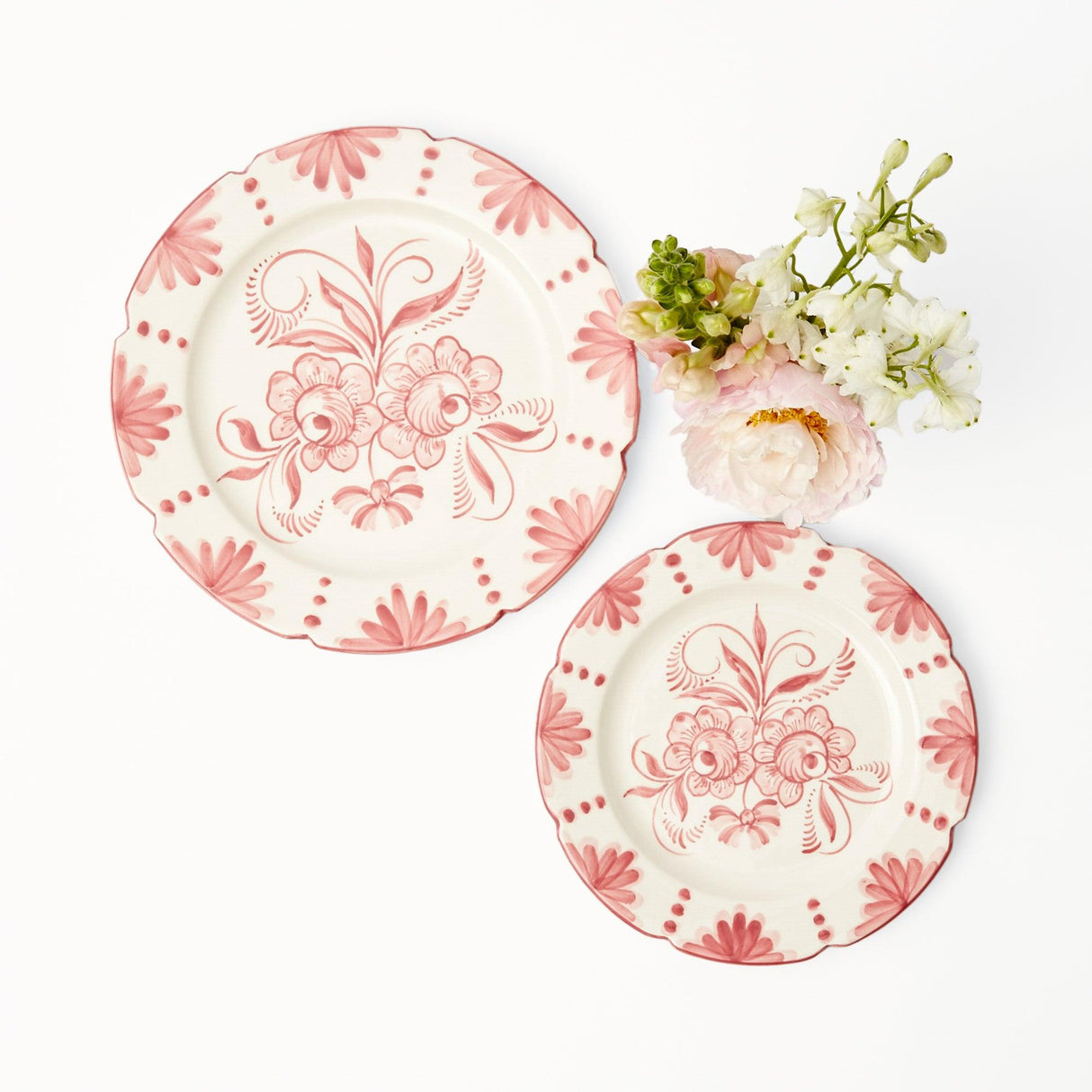 Seville Pink Gardênia Dinner & Starter Plates (Set of 8)