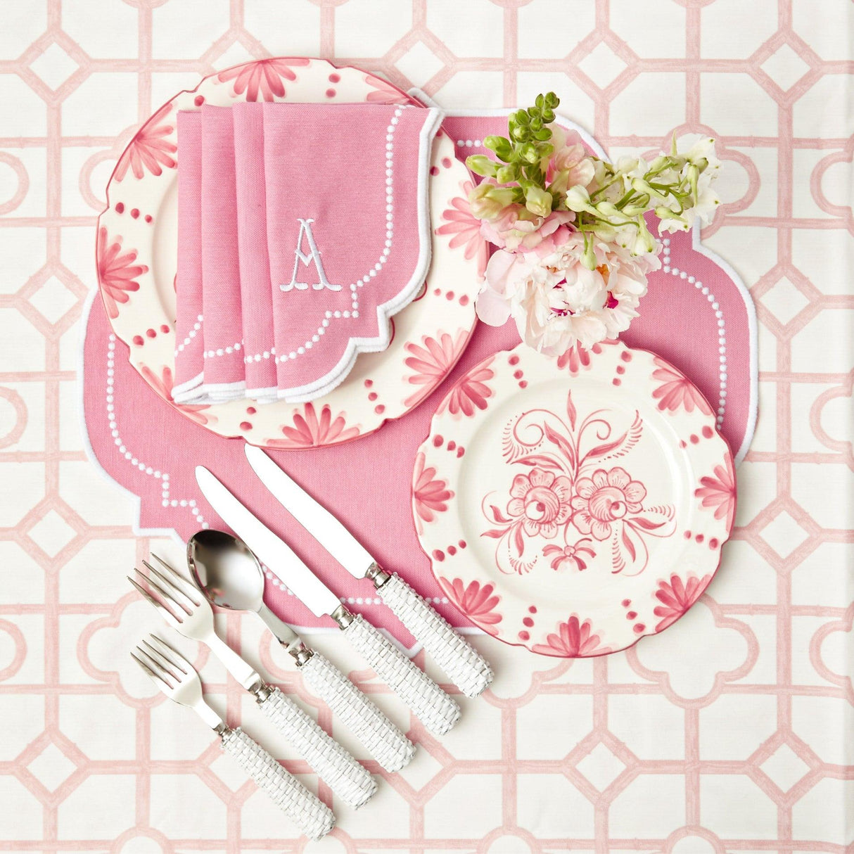 Seville Pink Gardênia Starter Plate (set of 4)