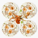 Autumn Flowers Dinner & Starter Plates (Set of 8)