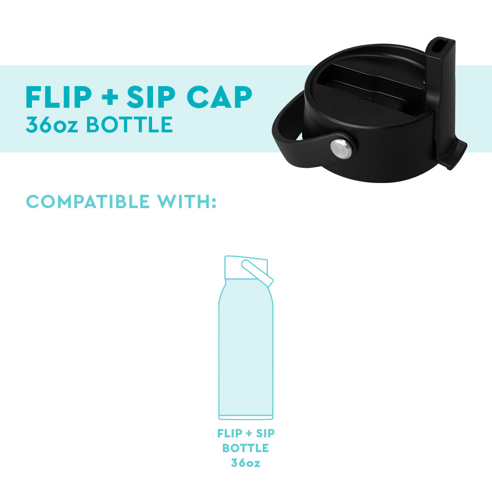 Black Flip + Sip Cap (36oz Bottle)