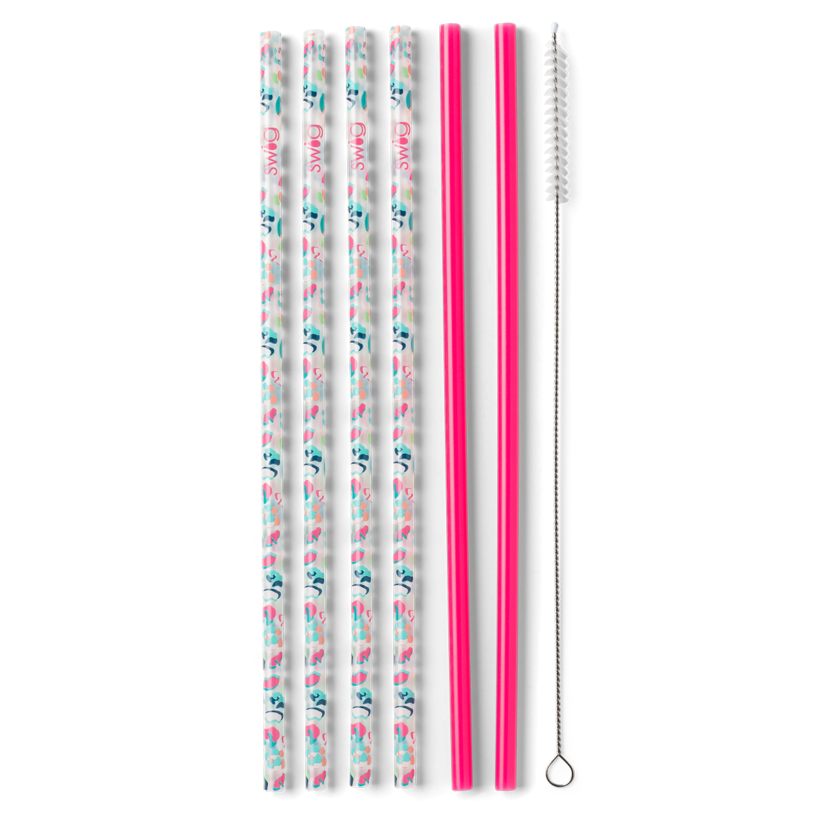 Party Animal + Hot Pink Reusable Straw Set