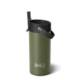 Olive Flip + Sip Slim Tumbler (12oz)