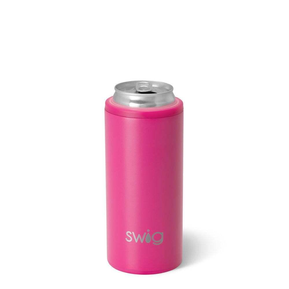 Hot Pink Skinny Can Cooler (12oz)