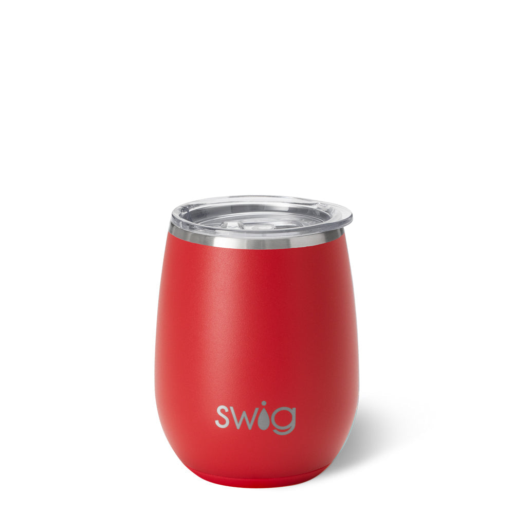 Red Stemless Wine Cup (14oz)