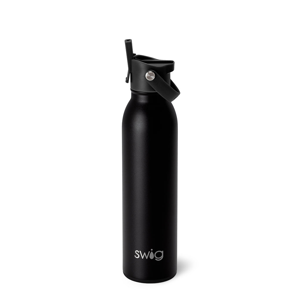 Black Flip + Sip Bottle (20oz)