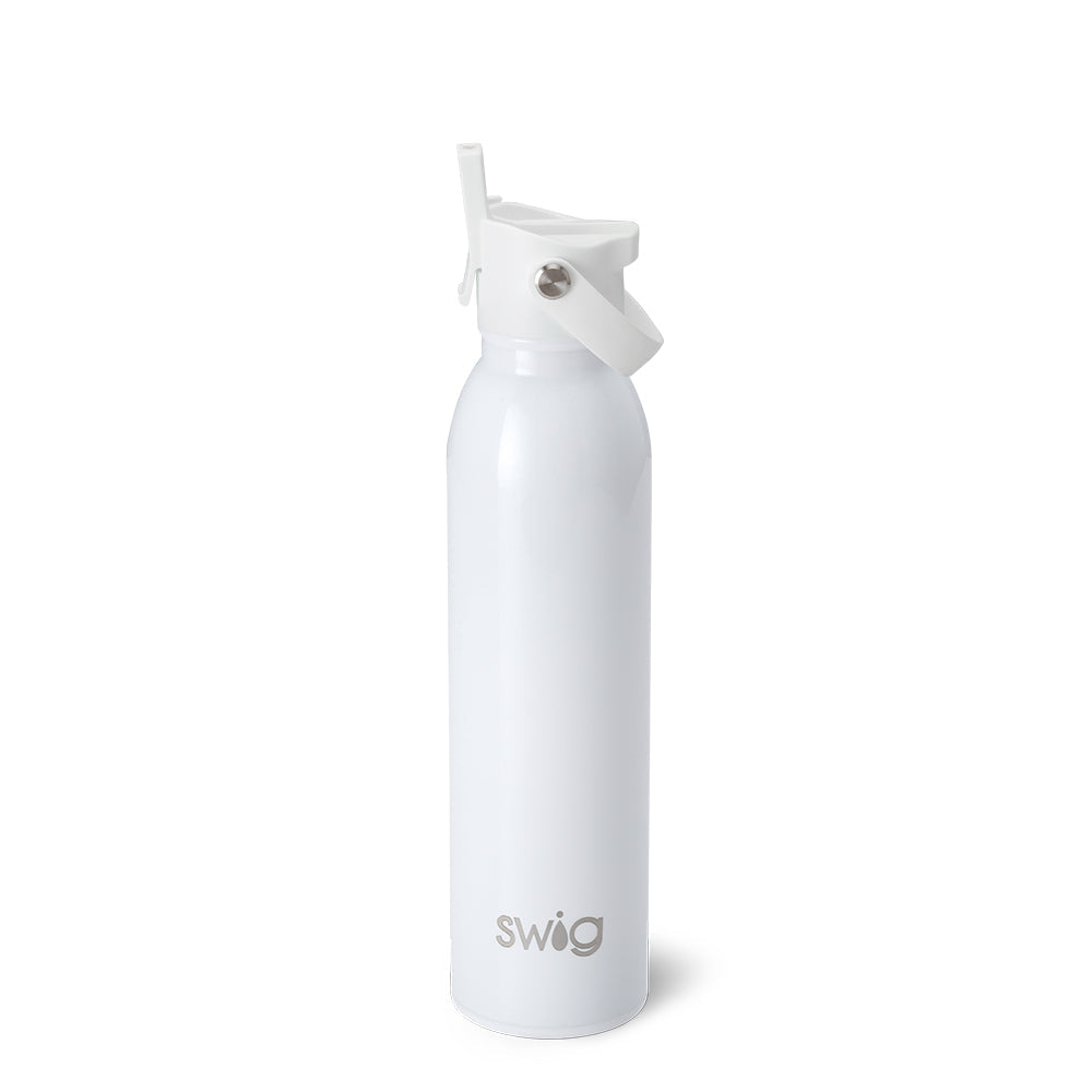 Shimmer White Flip + Sip Bottle (20oz)