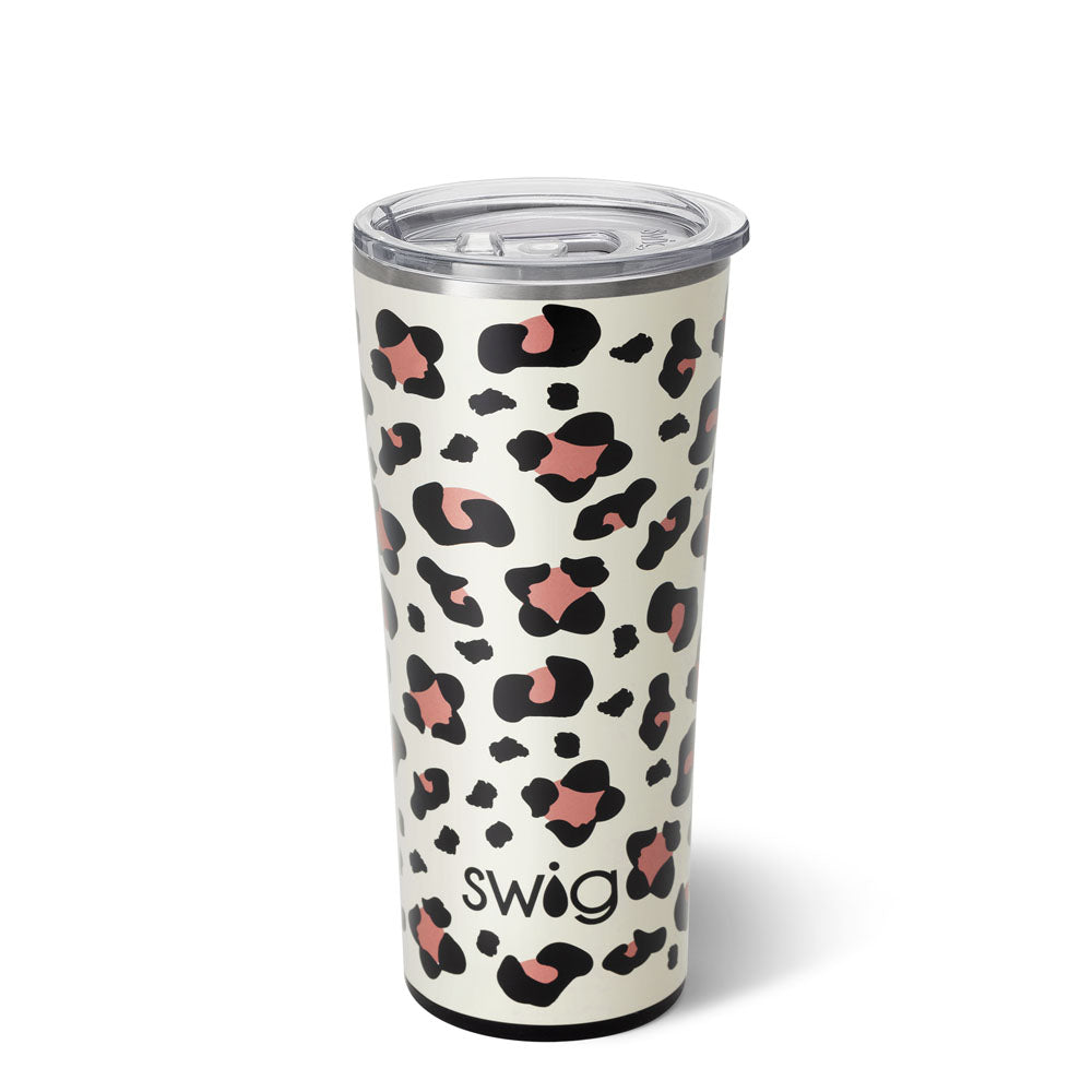 Vaso de lujo con estampado de leopardo (22 oz)