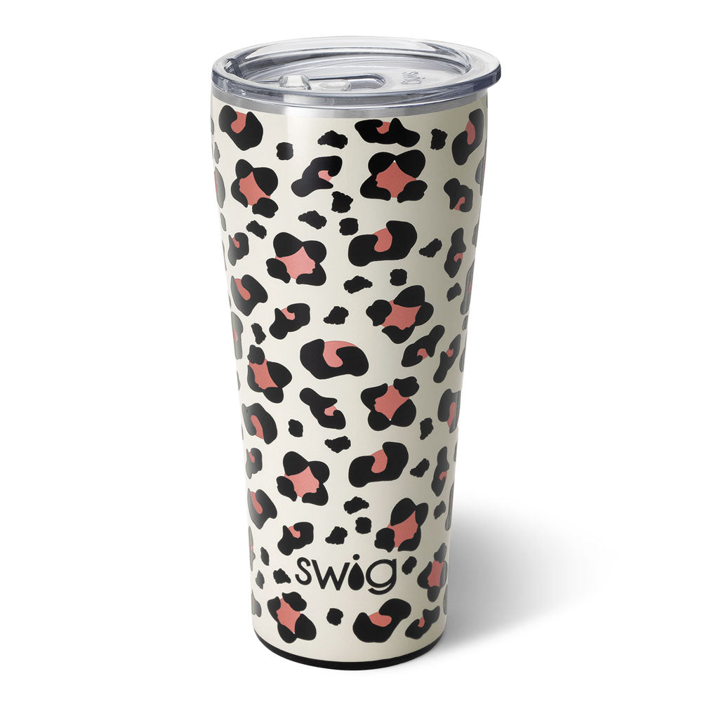 Vaso de lujo con estampado de leopardo (32 oz)