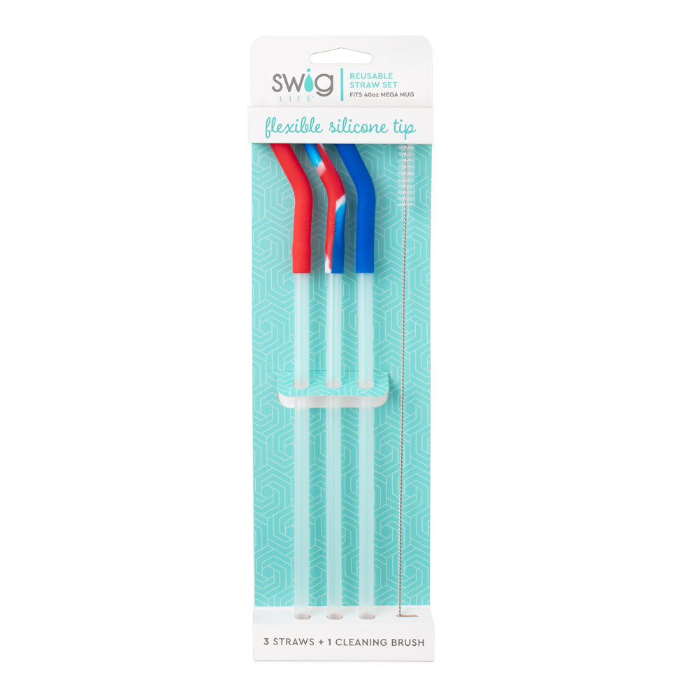 All American Reusable Straw Set (Mega Mugs)