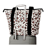 Bolso tote Zippi de leopardo de lujo