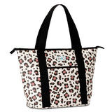 Bolso tote Zippi de leopardo de lujo