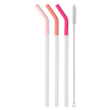 Blush/Coral/Hot Pink Reusable Straw Set (Mega Mugs)