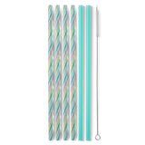 Rainbow + Aqua Reusable Straw Set