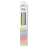 Rainbow Glitter Reusable Straw Set