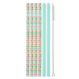 HoHoHo + Mint Reusable Straw Set