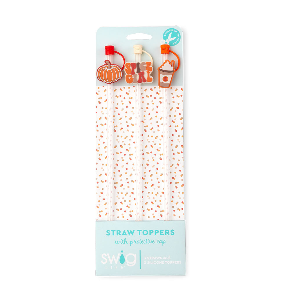 Pumpkin Spice Girl Straw Topper Set