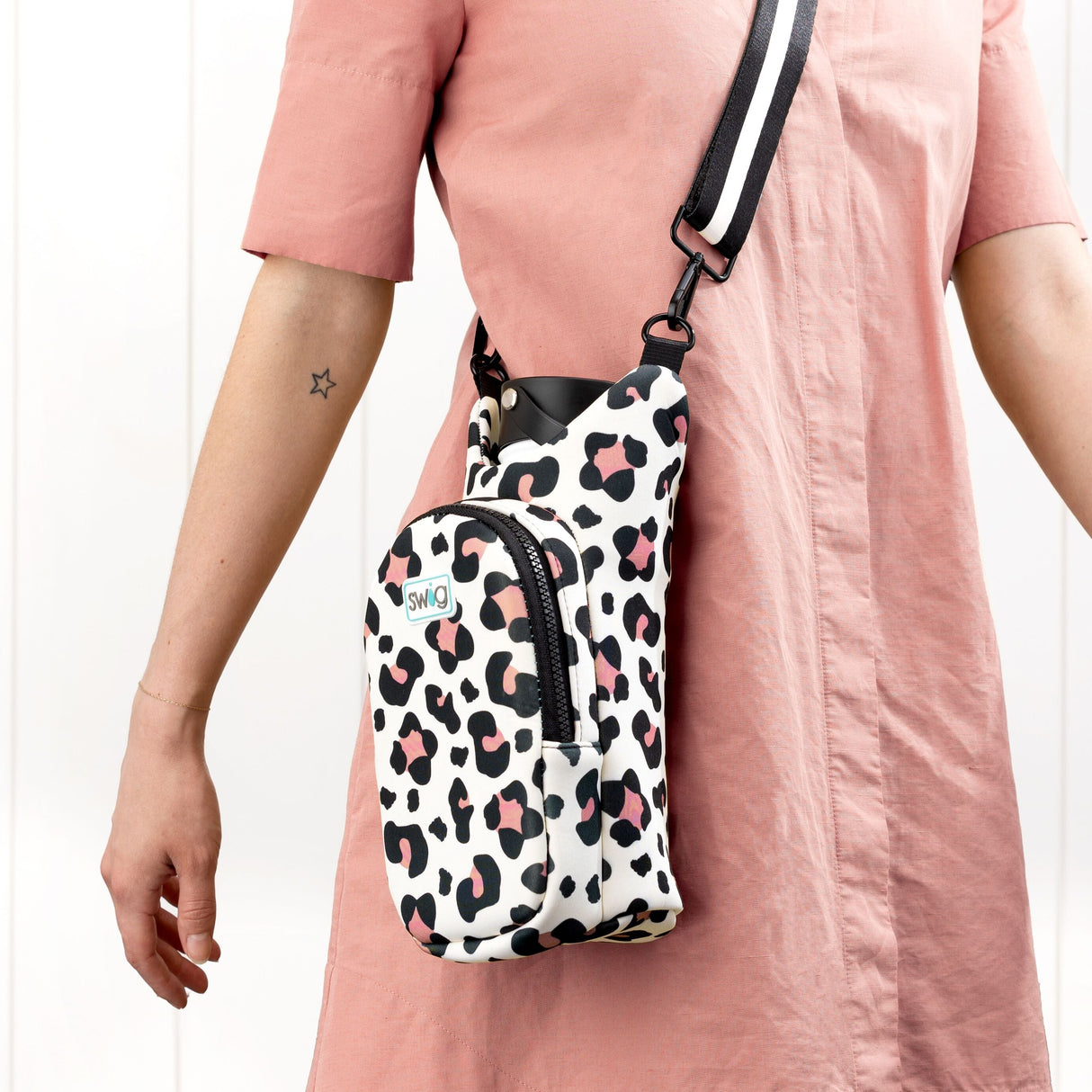 Luxy Leopard Water Bottle Sling