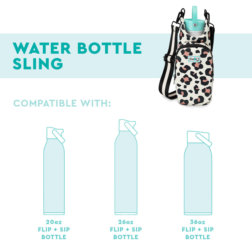 Luxy Leopard Water Bottle Sling