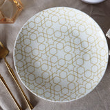 White and Gold Mosaic Appetizer Plates - Set of 4