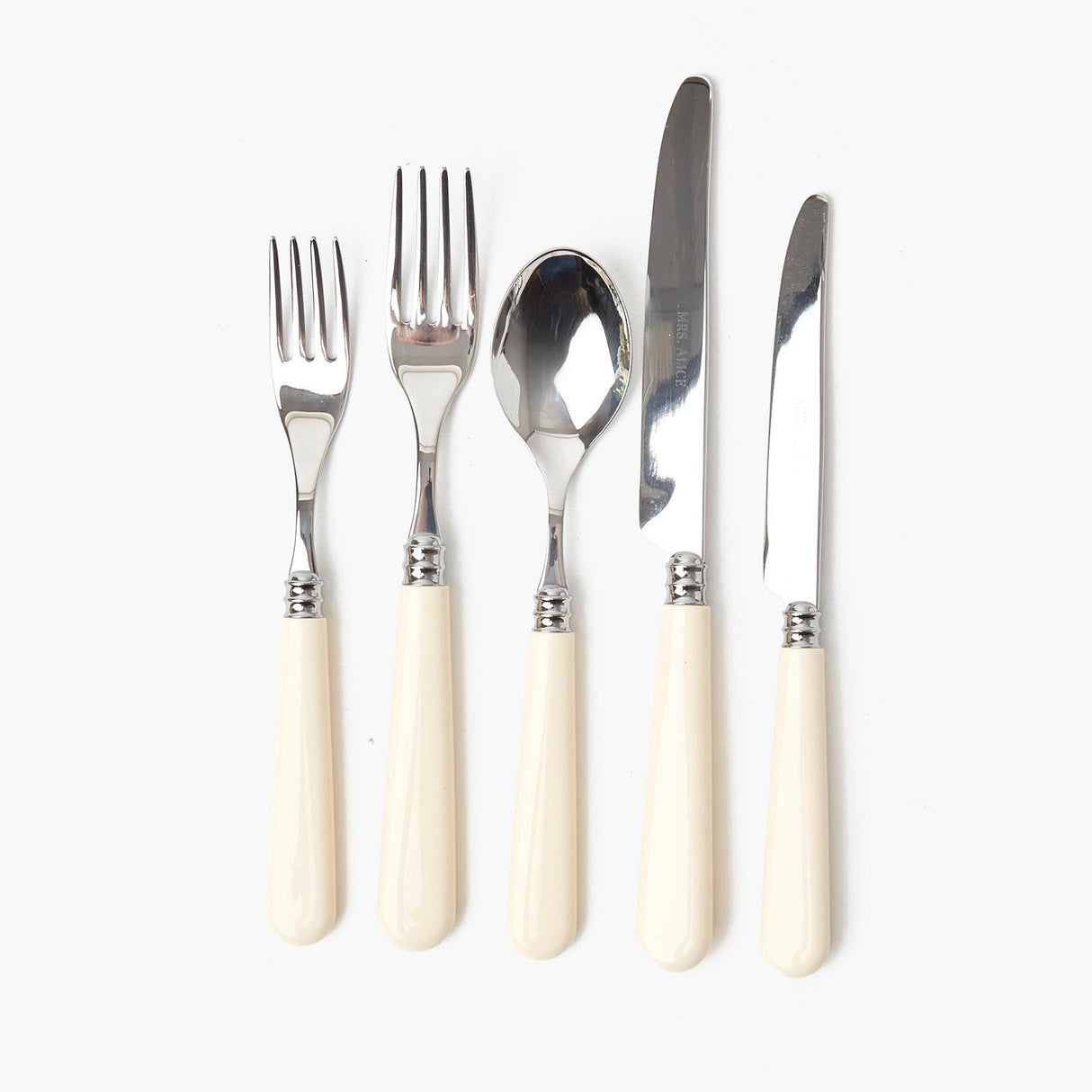 White Ivory Cutlery (5 Piece)