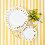 White Lace Dinner & Starter Plates (Set of 8)