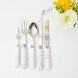 White Rattan Cutlery (5 Piece)