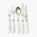 White Rattan Cutlery (5 Piece)